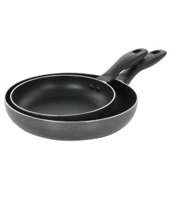 Oster Clairborne 2 Piece Nonstick Aluminum Frying Pan Set in Charcoal Grey