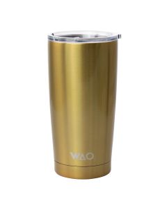 WAO 18oz  Thermal Tumbler with Acrylic Lid in Dark Gold