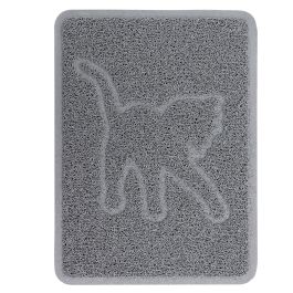 Gibson Everyday Pet Elements 18.5 x 13.78 Inch Cat Silhouette Placemat in Grey